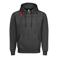 Charcoal Heather Texas Tech University Zipper Hoodie - linhVisuals