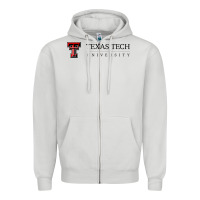 Dove Grey Texas Tech University Zipper Hoodie - linhVisuals