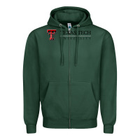 Sports Green Texas Tech University Zipper Hoodie - linhVisuals
