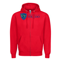 Red The University of Toledo Zipper Hoodie - linhVisuals