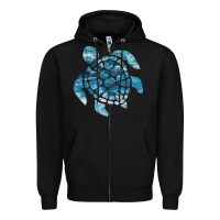 Black ocean sea turtle Zipper Hoodie - linhVisuals