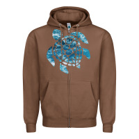 Chestnut ocean sea turtle Zipper Hoodie - linhVisuals