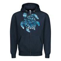 Navy ocean sea turtle Zipper Hoodie - linhVisuals