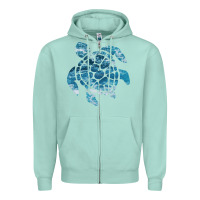 Seafoam ocean sea turtle Zipper Hoodie - linhVisuals