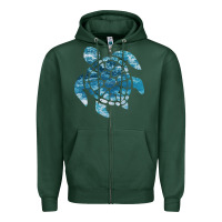 Sports Green ocean sea turtle Zipper Hoodie - linhVisuals