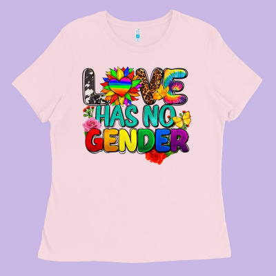 Love Has No Gender Pride Ladies Tee Designed By Fadigitalartstudio