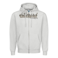 Dove Grey the dead rabbit Zipper Hoodie - linhVisuals