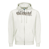 Oatmeal Heather the dead rabbit Zipper Hoodie - linhVisuals