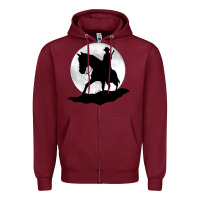 Burgundy red dead redemption Zipper Hoodie - linhVisuals