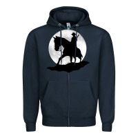 Navy red dead redemption Zipper Hoodie - linhVisuals