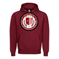 Burgundy Stony Brook University Zipper Hoodie - linhVisuals