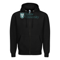 Black Tulane University Zipper Hoodie - linhVisuals