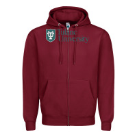 Burgundy Tulane University Zipper Hoodie - linhVisuals