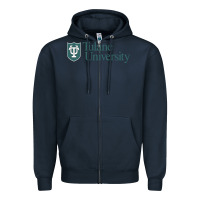 Navy Tulane University Zipper Hoodie - linhVisuals