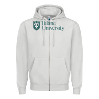 Dove Grey Tulane University Zipper Hoodie - linhVisuals