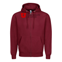 Burgundy The University of Utah Zipper Hoodie - linhVisuals