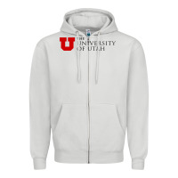 Dove Grey The University of Utah Zipper Hoodie - linhVisuals