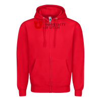 Red The University of Utah Zipper Hoodie - linhVisuals