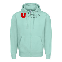 Seafoam The University of Utah Zipper Hoodie - linhVisuals