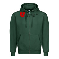 Sports Green The University of Utah Zipper Hoodie - linhVisuals