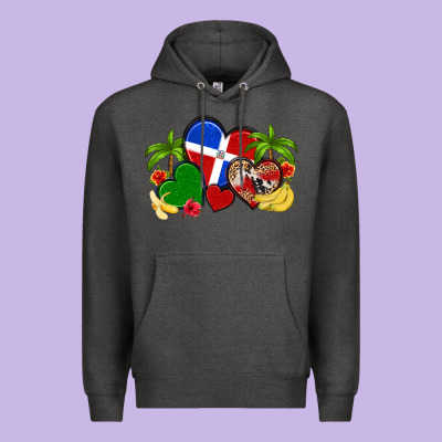 Dominican Republic Hearts Premium Hoodie Designed By Artiststas
