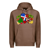 Chestnut dominican republic hearts Premium Hoodie - Artiststas