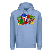 Colony Blue dominican republic hearts Premium Hoodie - Artiststas