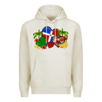 Oatmeal Heather dominican republic hearts Premium Hoodie - Artiststas