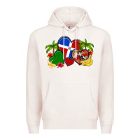 Pale Pink dominican republic hearts Premium Hoodie - Artiststas