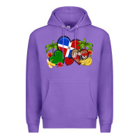 Purple dominican republic hearts Premium Hoodie - Artiststas