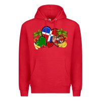 Red dominican republic hearts Premium Hoodie - Artiststas