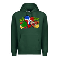 Sports Green dominican republic hearts Premium Hoodie - Artiststas