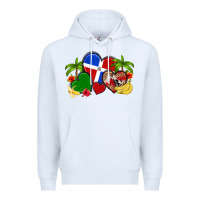 White dominican republic hearts Premium Hoodie - Artiststas