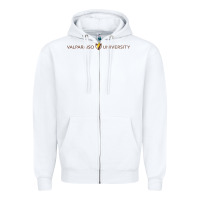 White Valparaiso University Zipper Hoodie - linhVisuals