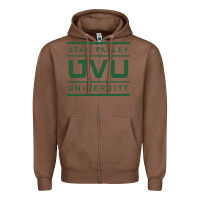 Chestnut Utah Valley University Zipper Hoodie - linhVisuals