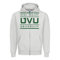Dove Grey Utah Valley University Zipper Hoodie - linhVisuals