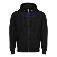 Black University of Virginia Zipper Hoodie - linhVisuals