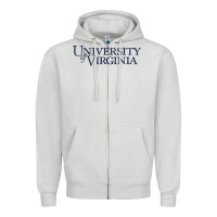 Dove Grey University of Virginia Zipper Hoodie - linhVisuals