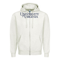 Oatmeal Heather University of Virginia Zipper Hoodie - linhVisuals