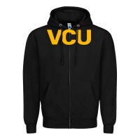 Black Virginia Commonwealth University Zipper Hoodie - linhVisuals