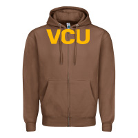 Chestnut Virginia Commonwealth University Zipper Hoodie - linhVisuals