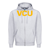 Heather Grey Virginia Commonwealth University Zipper Hoodie - linhVisuals