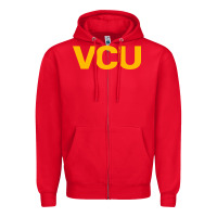 Red Virginia Commonwealth University Zipper Hoodie - linhVisuals