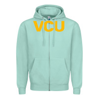 Seafoam Virginia Commonwealth University Zipper Hoodie - linhVisuals
