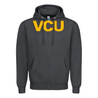 Smoke Virginia Commonwealth University Zipper Hoodie - linhVisuals