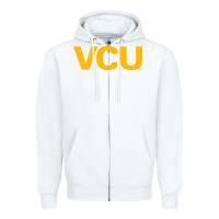 White Virginia Commonwealth University Zipper Hoodie - linhVisuals