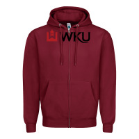 Burgundy Western Kentucky University Zipper Hoodie - linhVisuals