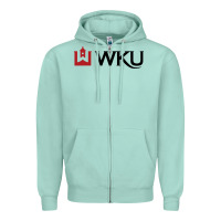 Seafoam Western Kentucky University Zipper Hoodie - linhVisuals