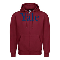 Burgundy Yale University Zipper Hoodie - linhVisuals