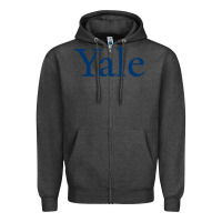 Charcoal Heather Yale University Zipper Hoodie - linhVisuals